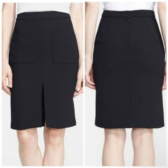 L’AGENCE | Black Front Slit Double Pocket Pencil Skirt Women’s Size 4 - Picture 1 of 9